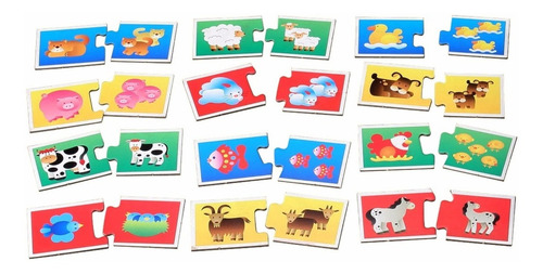 Juego De Mesa Infantil Puzzle Las Familias Animales - Ruibal