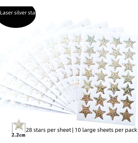 Estrellas Plateadas 05 Diámetro 17cm 400 Pzas Por Paquete