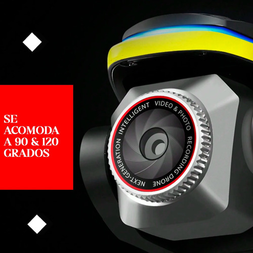 Drone C/ Camara C. Remoto Pantalla Luces Sensor Profes K15 Blanco