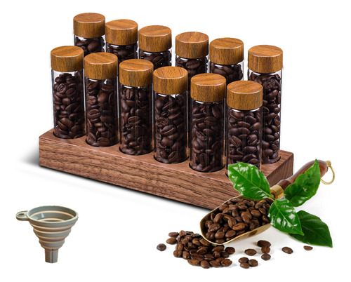 Tubos De Almacenamiento De Granos De Café De 12 Piezas Con S