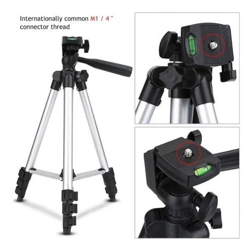 Imagem 4 de 5 de Tripé Profissional Para Cameras Celulares Go Pro Flexivel