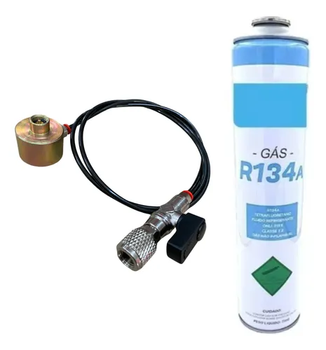 comprar Kit Válvula Base Cilindro + Fluído Refrigerante R134a 750gr