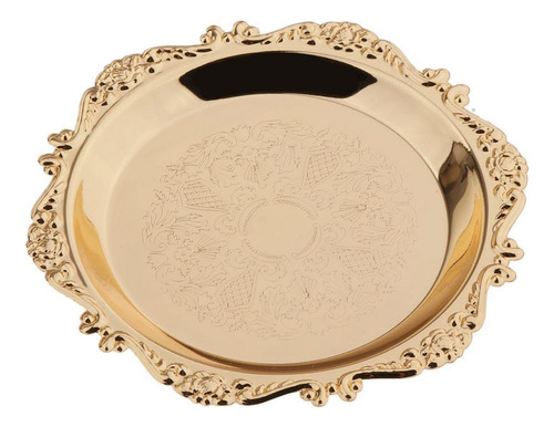 Prato De Frutas Frescas 10cm Dourado 10cm Dourado 10cm