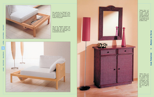 Mueble De Rattan Caña Mimbre Y Bambú 4 Vols
