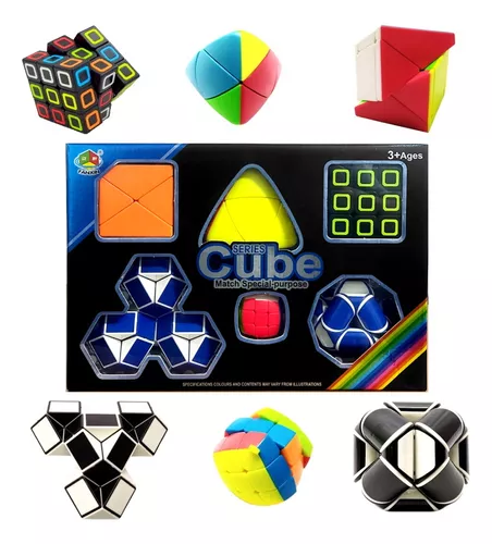 Kit De Cubos Mágicos Cubo Series Fungame Kit Com 06 Cubo Mágico Modelos  Diferentes Desliza Facilmente estimula a criatividade : :  Brinquedos e Jogos