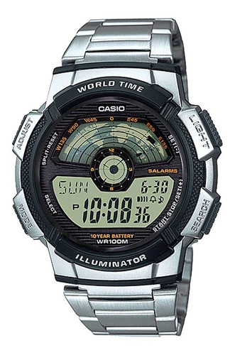 Reloj Hombre Casio Ae-1100wd Digital Plateado / Lhua Store