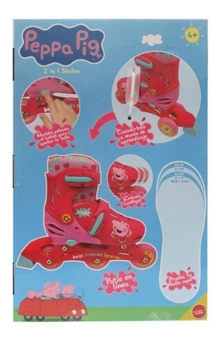 Patines En Linea 2 En 1 - Peppa Pig 2 En 1 Talla 19 - 22