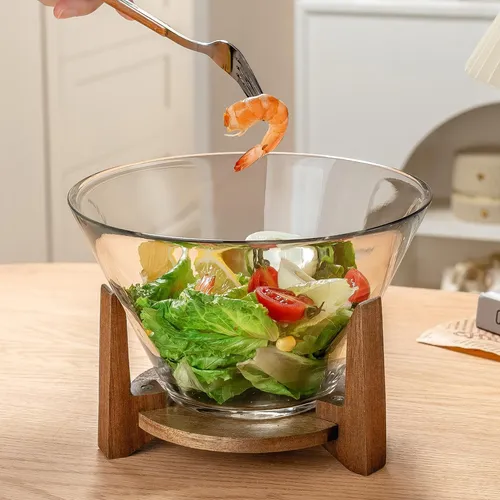 Ensaladera De Vidrio Buaic Juego Con Tazón De Frutas De Vidr