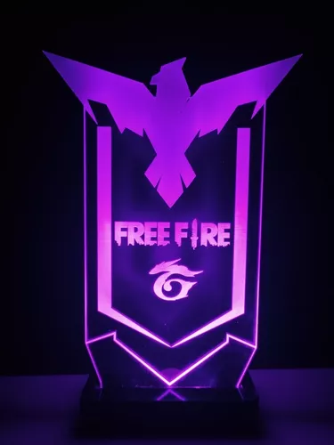 Abajur Luminária Free Fire Freefire Personalizado Com Nome