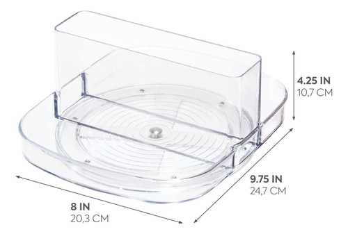 Idesign Linus Lazy Susan Soporte Giratorio De Plástico Para