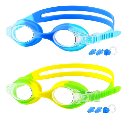 Cooloo Kids Gafas Para Nadar Para Niños De 3 A 15 Años, 2 Ni