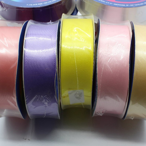 Fita De Cetim Branco 23 M X 2,5 Cm Liso