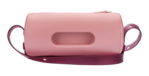 Bolsa Melissa Duffle Bag Feminina Rosa Acambamento Dos Ferragens Níquel Desenho Do Tecido Liso