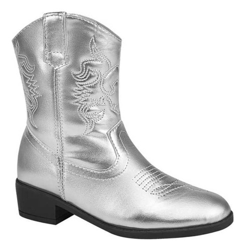 Botin Vaquero Texano Vivis Shoes Kids 916 Teens Plateado