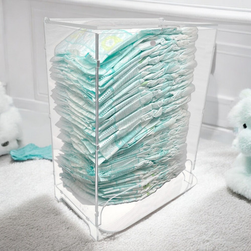 Porta Organizador Caixa Fralda Quarto Bebe Acrílico