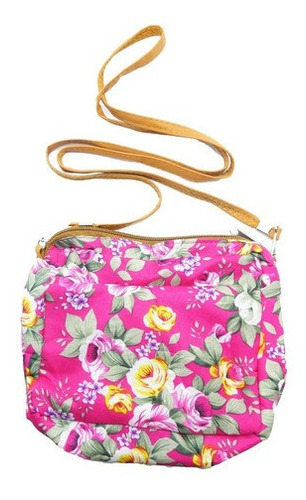 Bolso Cartera Bandolero Porta Celular Floreado