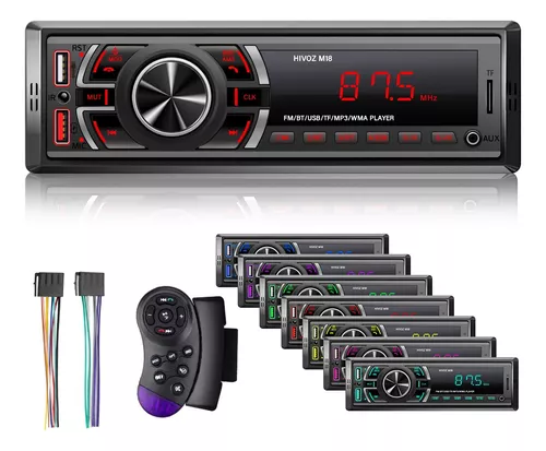 Radio Para Carro Carros Audio Autos Coche Bluetooth USB FM Transmisor para  Auto