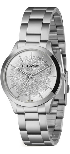 Relógio Lince Feminino Prateado 38mm Analógico Lrm4774l38