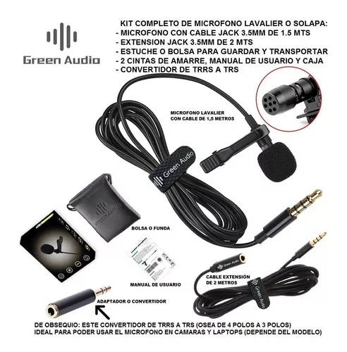 Conjunto de 4 micrófonos de solapa XLR de 4 piezas, micrófono de  condensador de solapa con cámara de para teléfono inteligente videocámara  PC Hugo micrófono lavalier