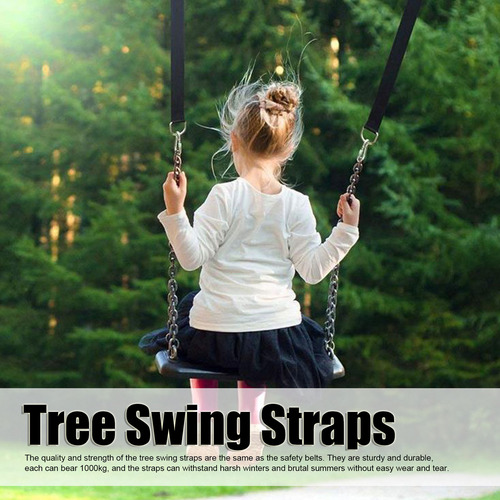 Tree Swing Carabiner Hook Strap Hanging Kit 1000kg Bearing