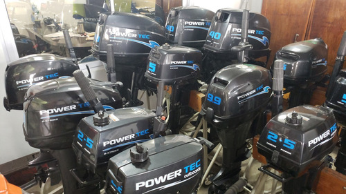 Motor Power Tec 40 Hp Arranque Y Power Trim Electrico Full 4