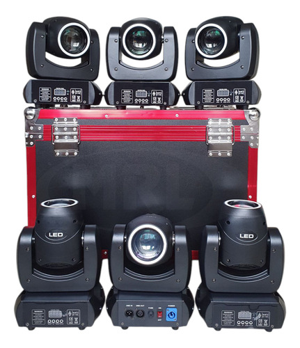 06 Moving Beam 100w Borda Led 8 Cores 8 Desenhos Com Case