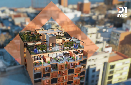 Imagen 3 de 17 de Venta Apartamento 1 Dormitorio Penthouse Barrio Sur - Edificio 01 Sync