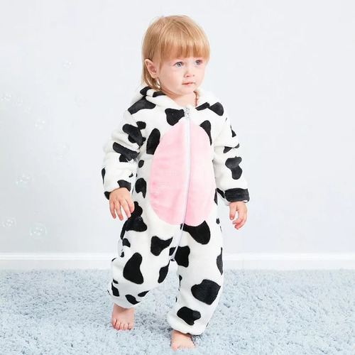 Paraparapijama Mono Capucha Mameluco Bebé Patrón Vacas Cospl