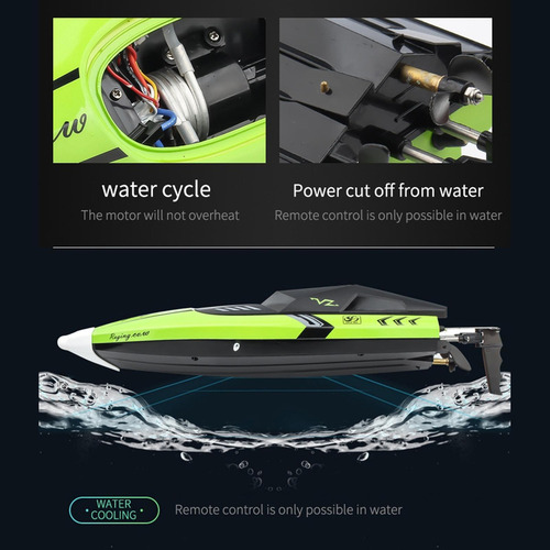 Aa Aa Barco Rc Barco De Carreras Electrónico De Alta Verde