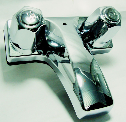 Llave De Lavamanos Doble Plastica Belt-g Gri-0633