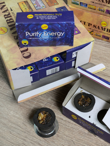 Sahumerios Copitas De Carbon Con Resina Caja 24un Sree Vani
