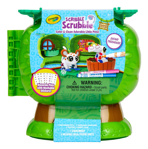 Crayola Scribble Scrubbie Pets Safari Treehouse, Estuche De.