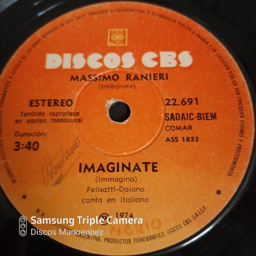 Simple Massimo Ranieri Discos Cbs C21