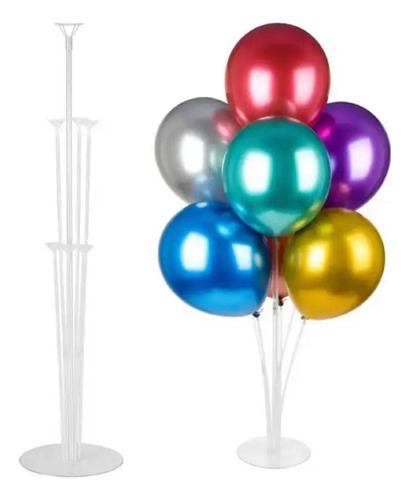 Base Soportes Para Globos 7 Varillas 70cm Alto Deco Mesa