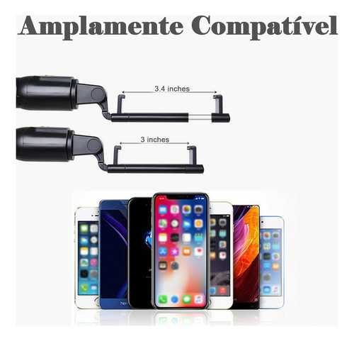 Pau De Selfie Tripé Bluetooth Para Celular Com Controle Zp20