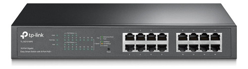 Switch Poe Tp-link 16 Puertos Tl-sg1016pe Gigabit Rack 150w