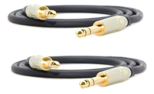 Juego Cable Trs Trs  Amphenol Gold  Balanceado 1,5mts 