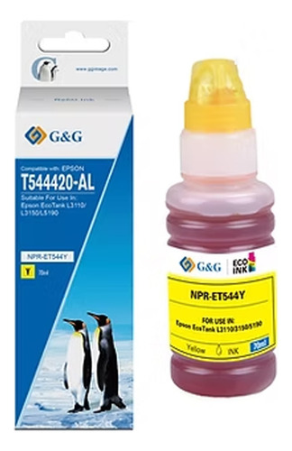 2 Pack De Carga De Tinta Para Epson T544 L3210 L3250 L1250
