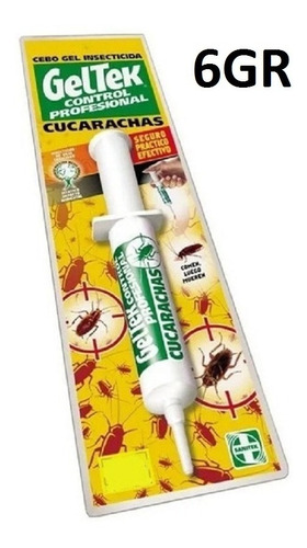 Jeringa Insecticida Veneno Cucarachas Geltek 6gr