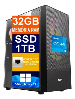 Pc Gamer Cpu Intel I5 12400 / 32gb Memória Ram / Ssd 1tb