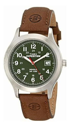 Reloj Timex Expedition Para Hombres 39mm, Pulsera De Piel