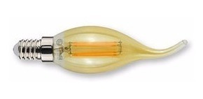Imagen 4 de 7 de Pack 6 Lampara Vintage Led Vela E14 4w Calida Ambar Candil