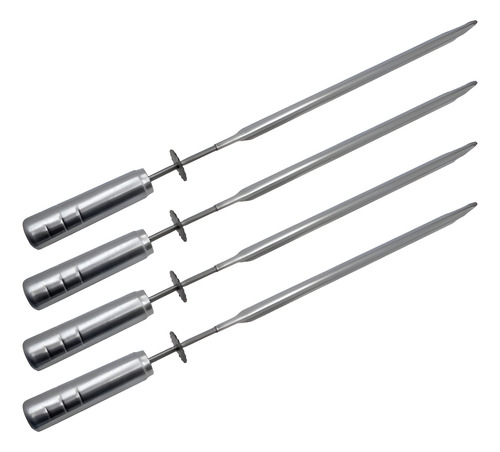 Kit 4 Espeto Espada Inox Para Churrasqueira Giratória
