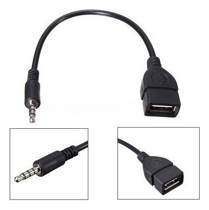 Aux De Audio Jack 3,5 Mm Macho A Usb 2.0 Tipo A M/f Mujer Ot
