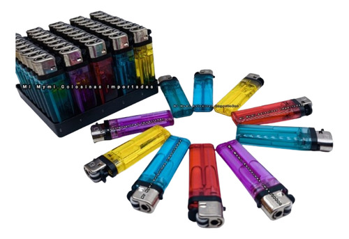 Encendedores Transparentes Recargables Diomex X50 U X Mayor