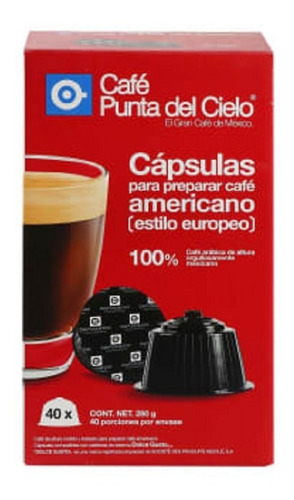 Cafe Punta Del Cielo 40 Capsulas Americano Dolce Gusto