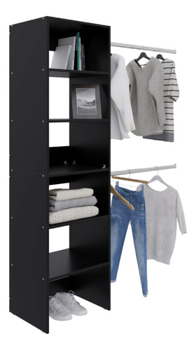 Closet Café Material Melamina Moderno Negro