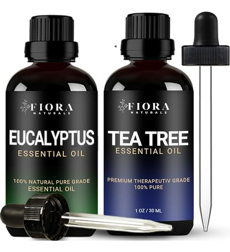 Aceite Esencial De Árbol De Té Y Aceite Esencial De Eucalipt