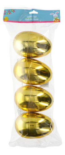 Huevos De Oro Gigantes Pascua 4 Piezas 13x9 Cm