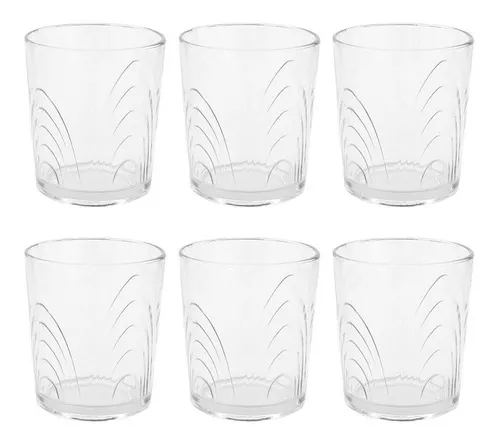 Vasos Vidrio Durax Alto 350 Ml Irupe Transparente Pack X 6